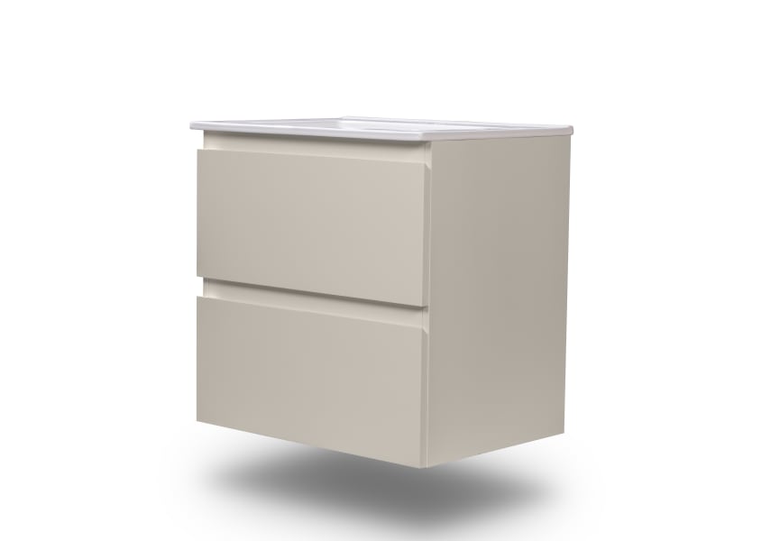 Ensemble de meuble de salle de bain compact Nivo Bruntec 2 tiroirs suspendus principal 5