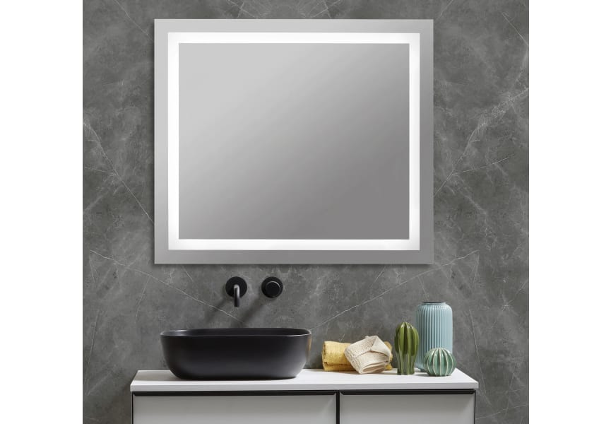 Miroir de salle de bain avec éclairage LED Orion Bruntec principal 1