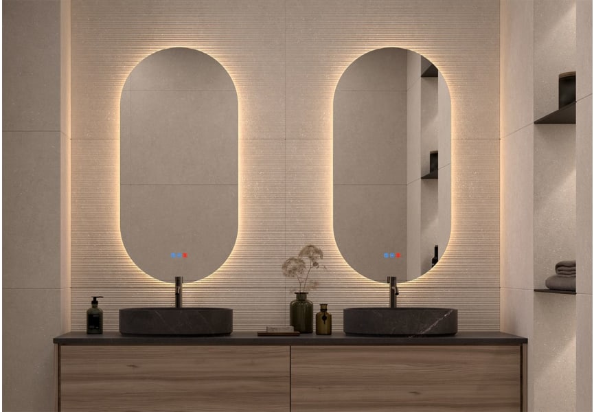 Bruntec Delta Miroir de salle de bain avec éclairage LED principal 4