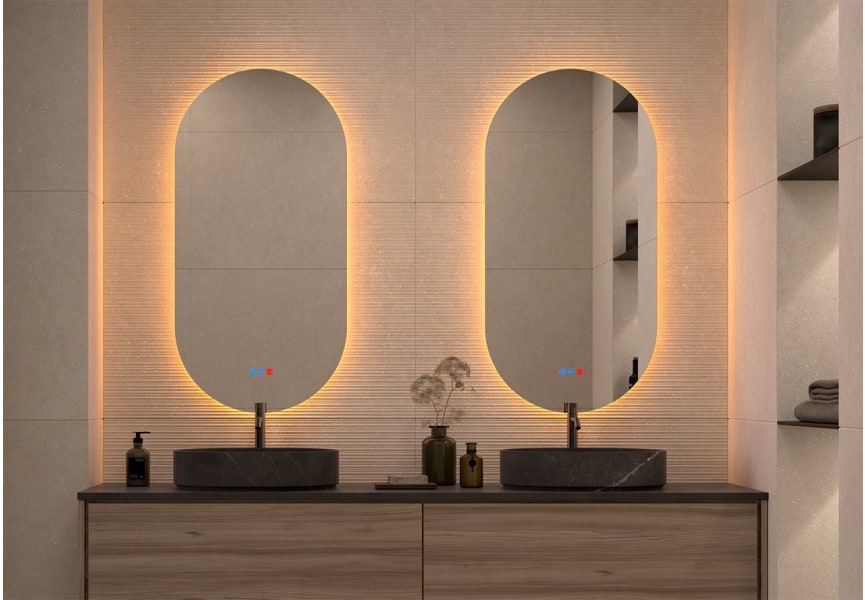 Bruntec Delta Miroir de salle de bain avec éclairage LED principal 6