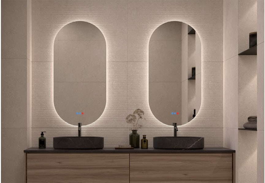 Bruntec Delta Miroir de salle de bain avec éclairage LED principal 2