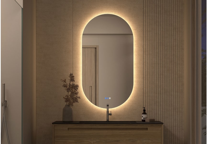Bruntec Delta Miroir de salle de bain avec éclairage LED principal 0