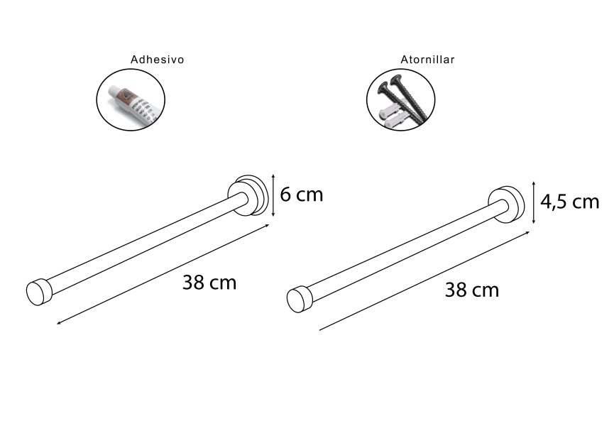 Porte-serviettes côté salle de bain Kappa Mediterranea de baño croquis 1