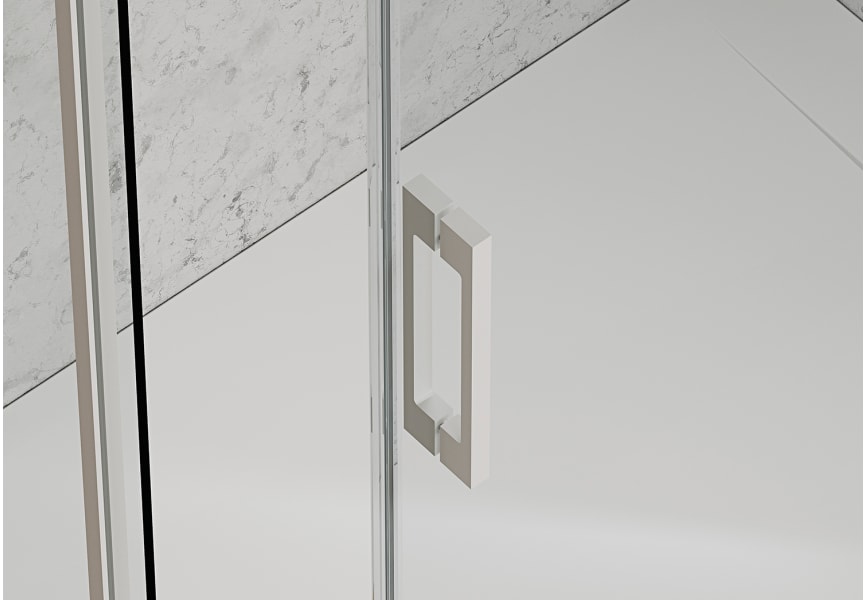 Paroi de douche angulaire coulissante Aria Bruntec détail 12