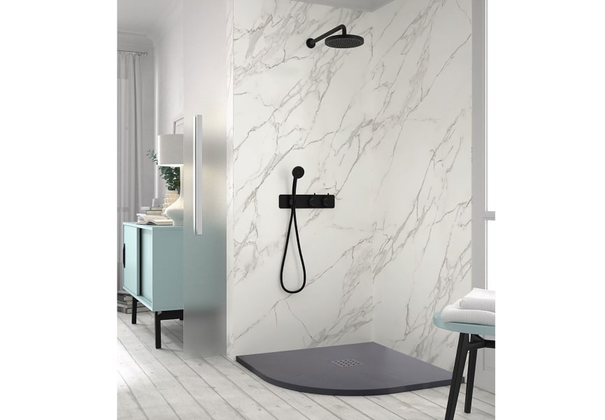 Receveur de douche en résine Ardoise Semi-Circulaire Doccia principal 0