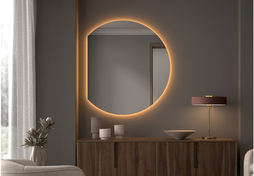 Miroir Zoni Bruntec Luna avec éclairage LED environnement 8