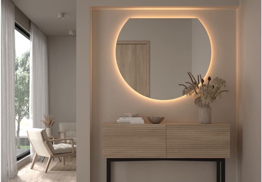 Miroir Zoni Bruntec Luna avec éclairage LED principal 4