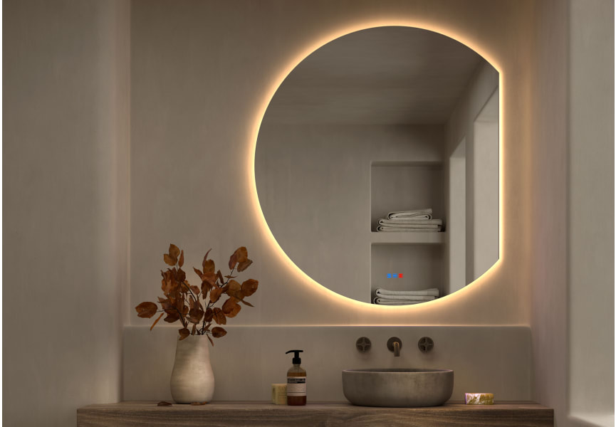 Miroir Zoni Bruntec Luna avec éclairage LED principal 2