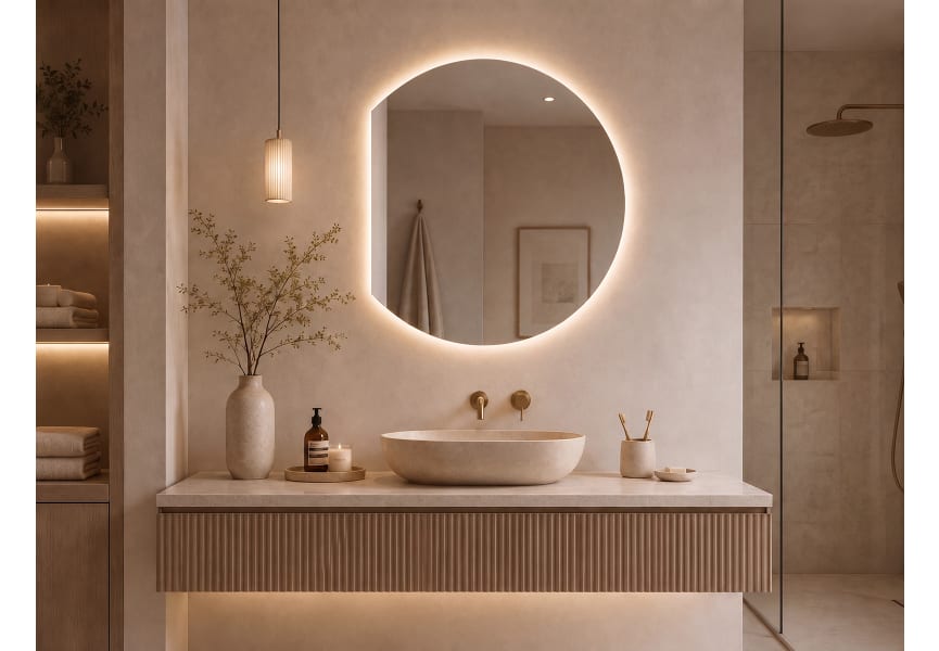 Miroir Zoni Bruntec Luna avec éclairage LED détail 5