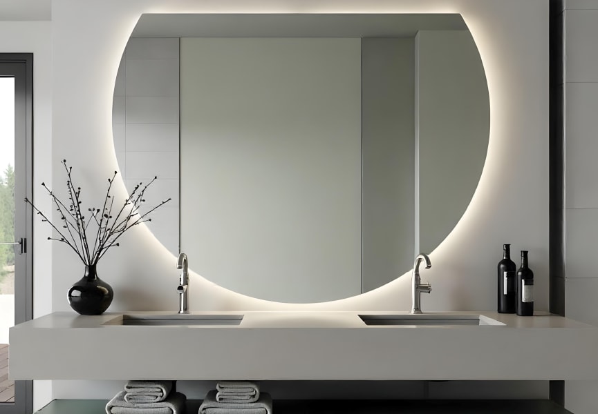 Miroir Zoni Bruntec Luna avec éclairage LED principal 3