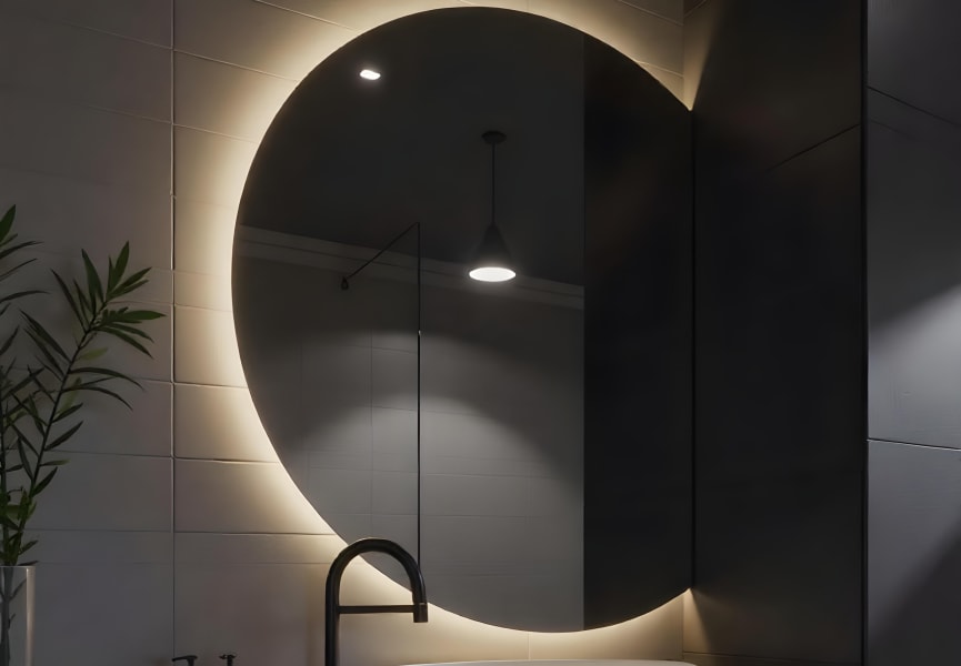 Miroir Zoni Bruntec Luna avec éclairage LED détail 4