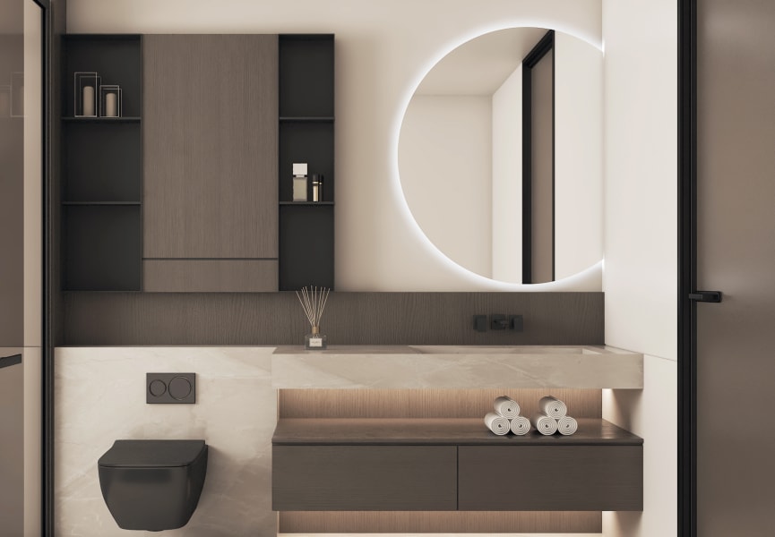 Miroir Zoni Bruntec Luna avec éclairage LED principal 2