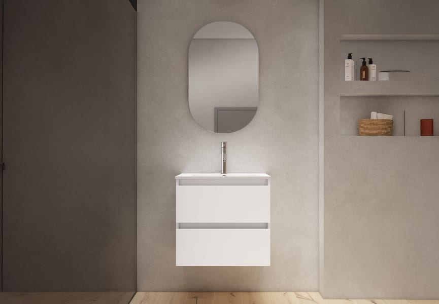 Ensemble de meubles de salle de bains à faible profondeur 40 cm Nido Viso principal 1