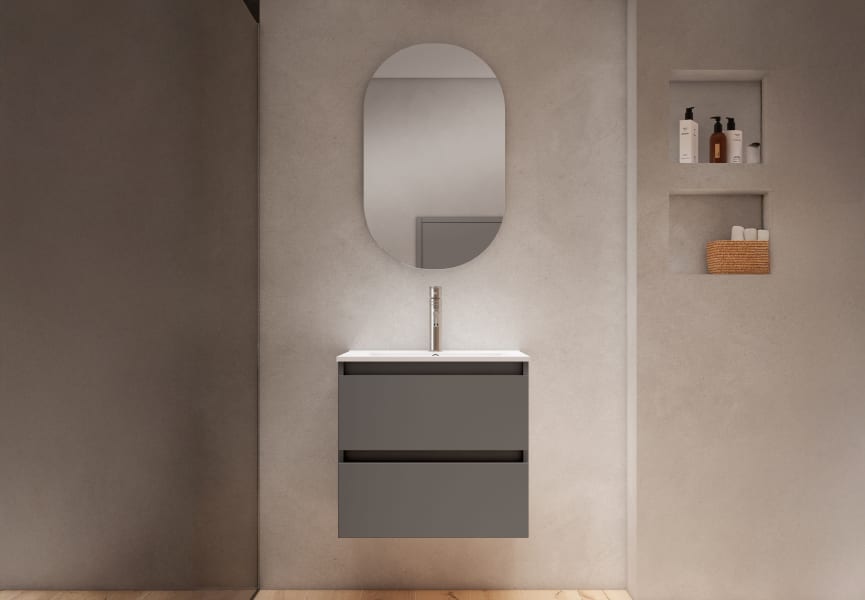 Ensemble de meubles de salle de bains à faible profondeur 40 cm Nido Viso principal 2