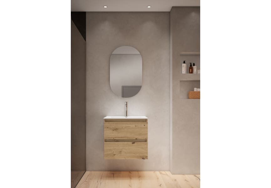 Ensemble de meubles de salle de bains à faible profondeur 39,5 cm Box Visobath principal 0
