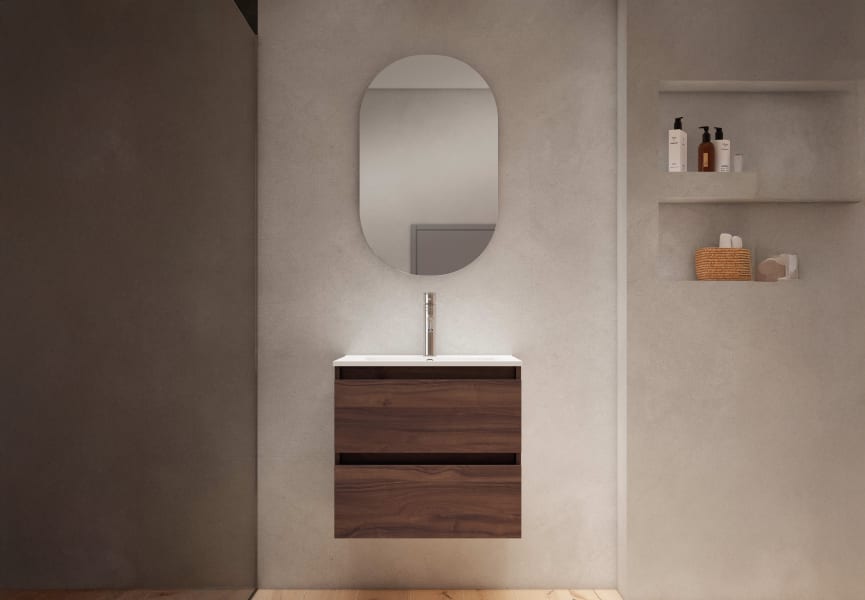 Ensemble de meubles de salle de bains à faible profondeur 40 cm Nido Viso principal 3