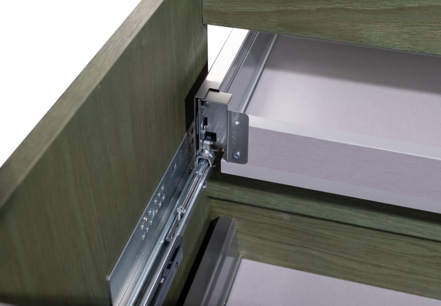 Meuble de salle de bains MDF laqué avec plan de toilette en bois Vilma Bruntec détail 22