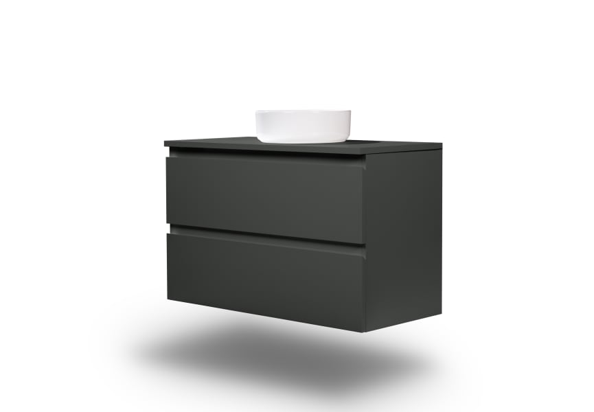 Meuble de salle de bains MDF laqué avec plan de toilette en bois Vilma Bruntec principal 14