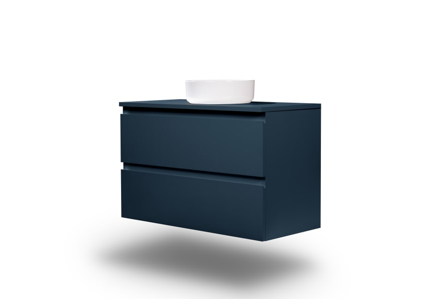 Meuble de salle de bains MDF laqué avec plan de toilette en bois Vilma Bruntec principal 16