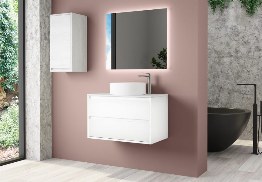 Meuble de salle de bains avec plan de toilette Solid Surface Boston Bruntec principal 5