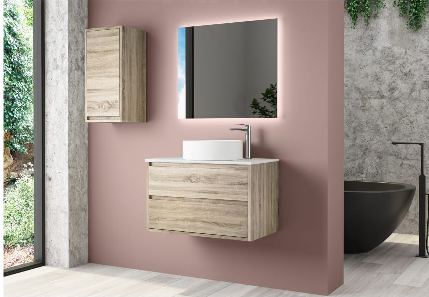 Meuble de salle de bains avec plan de toilette Solid Surface Boston Bruntec principal 3