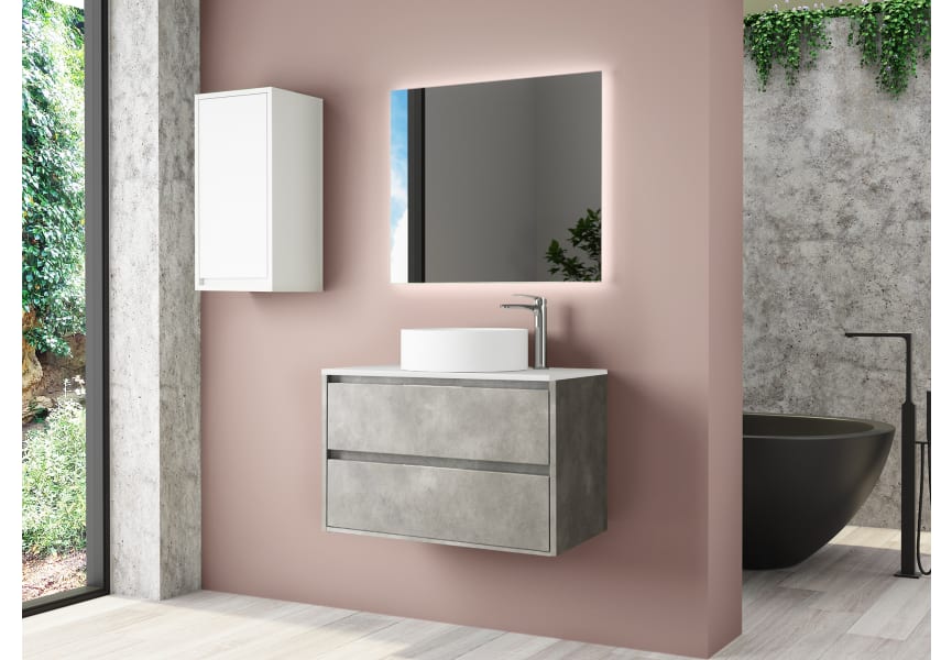 Meuble de salle de bains avec plan de toilette Solid Surface Boston Bruntec principal 4