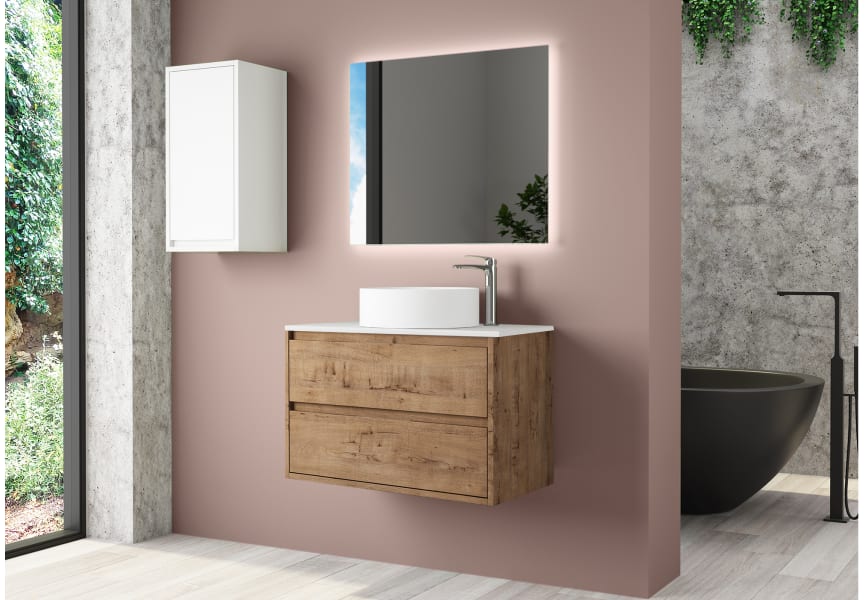 Meuble de salle de bains avec plan de toilette Solid Surface Boston Bruntec principal 0
