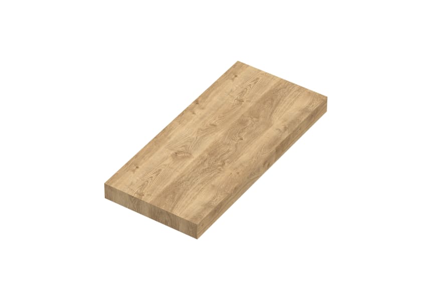 Coycama Landes meuble de salle de bain en bois avec plan de toilette en bois principal 1