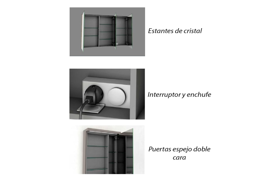 Armoire Skyline Coycama avec miroir détail 7