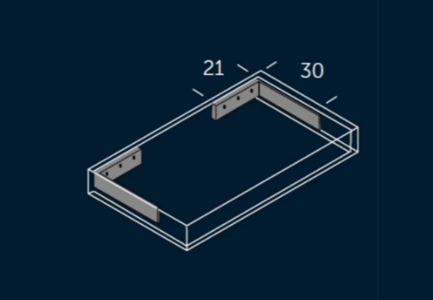 Lavabo suspendu Ambar Coycama croquis 2