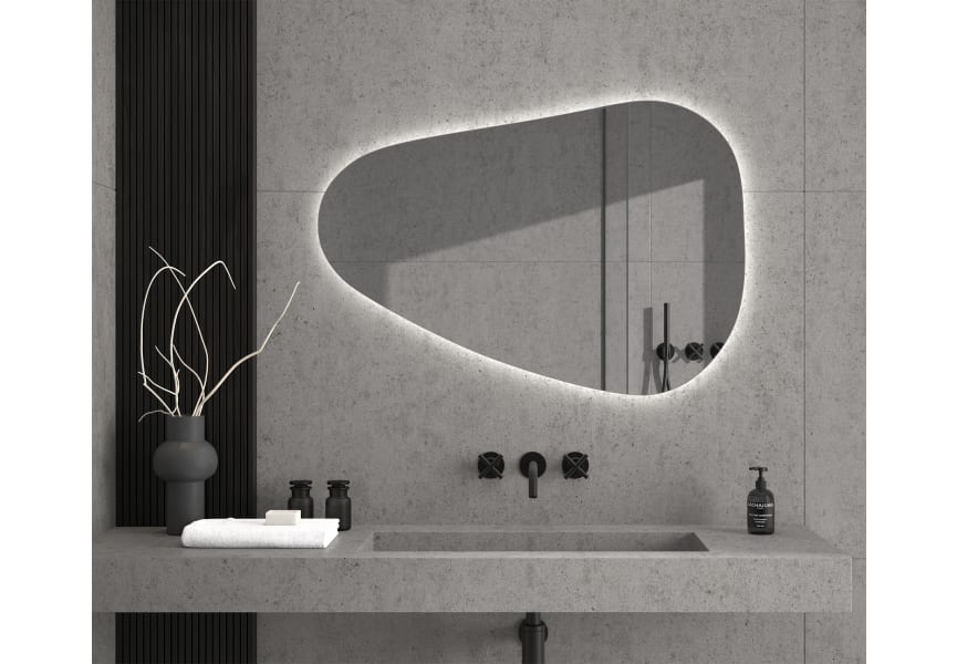 Eurobath Arequipa Miroir irrégulier LED avec éclairage principal 0