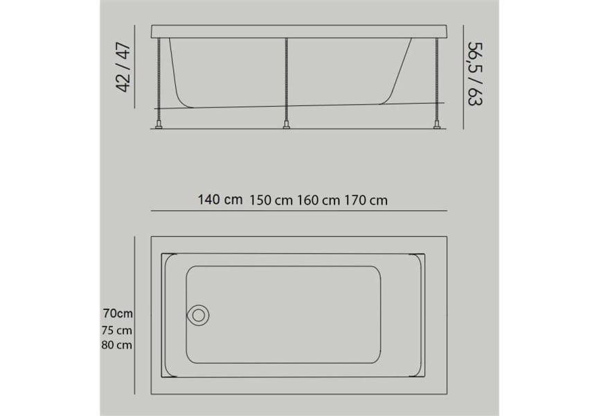 Baignoire d'hydromassage JAZZ S de Baños 10 croquis 4