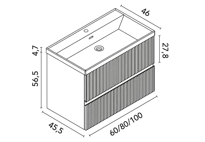 Ensemble de meubles de salle de bains Vora Royo croquis 14
