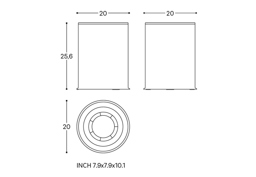 Architect S+ Cosmic Bathroom Litter Bin croquis 4