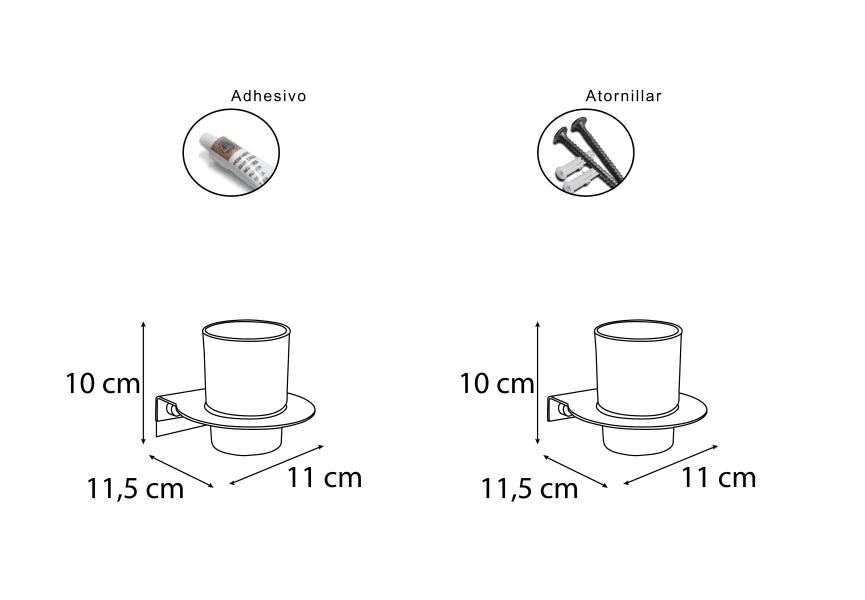 Support de brosse à dents Bali Mediterranea de baño croquis 1