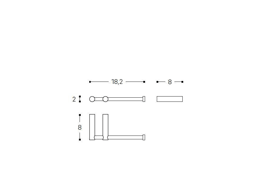 Porte-rouleau de toilette Logic Cosmic croquis 6