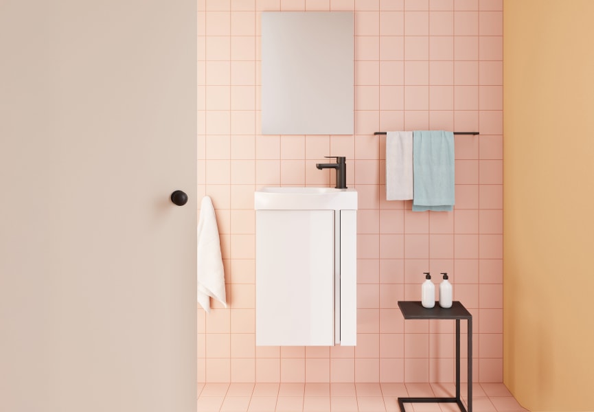 Ensemble complet de meubles de salle de bains à profondeur réduite 34 cm Elegance Royo principal 2