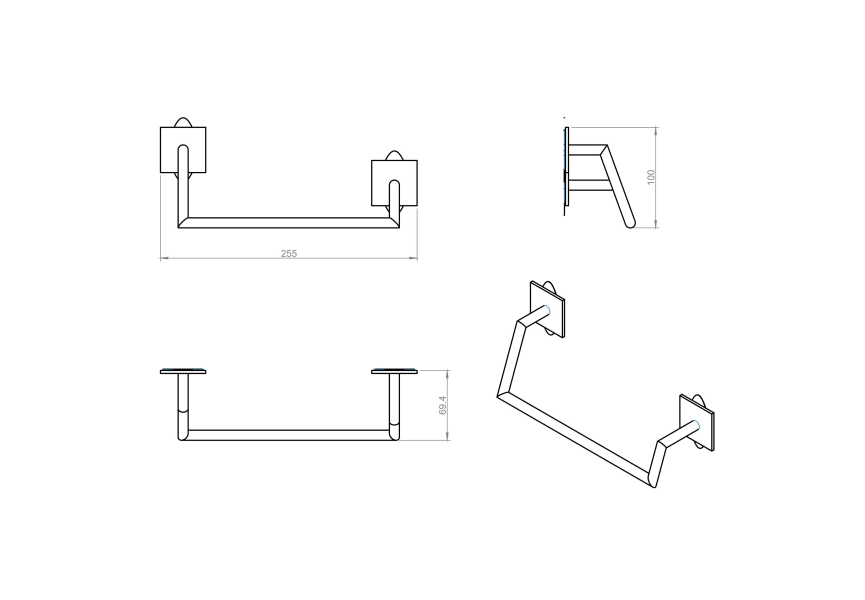 Set d'accessoires de salle de bain Stick Cosmic croquis 7