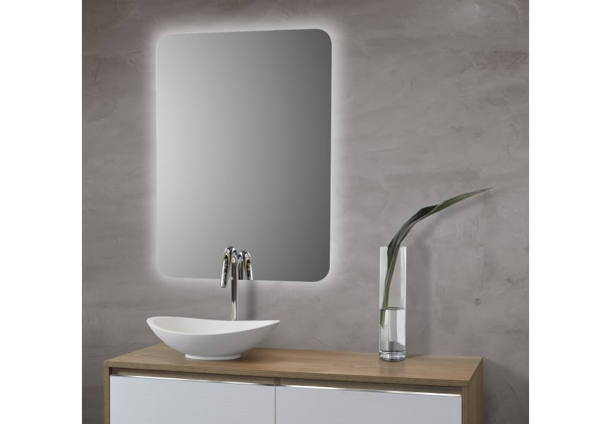 Miroir de salle de bain avec éclairage LED Drako Bruntec principal 2