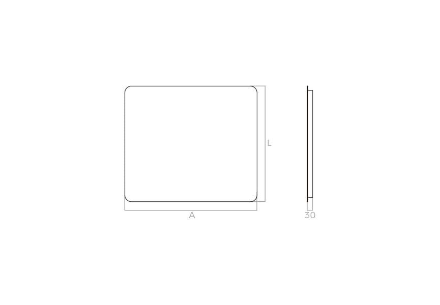 Miroir de salle de bain avec éclairage LED Drako Bruntec croquis 5