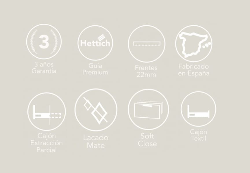 Ensemble de meuble de salle de bains Lombok Bruntec option 4