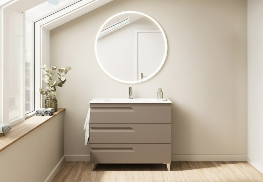 Ensemble de meubles de salle de bains profondeur réduite 39 cm Vitale Royo principal 1