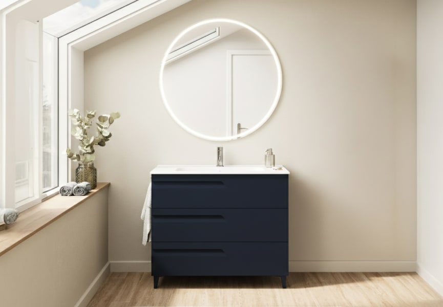 Ensemble de meubles de salle de bains profondeur réduite 39 cm Vitale Royo principal 5