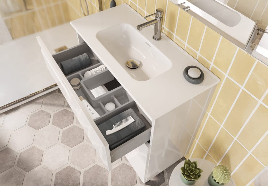 Ensemble de meubles de salle de bains profondeur réduite 39 cm Vitale Royo détail 8