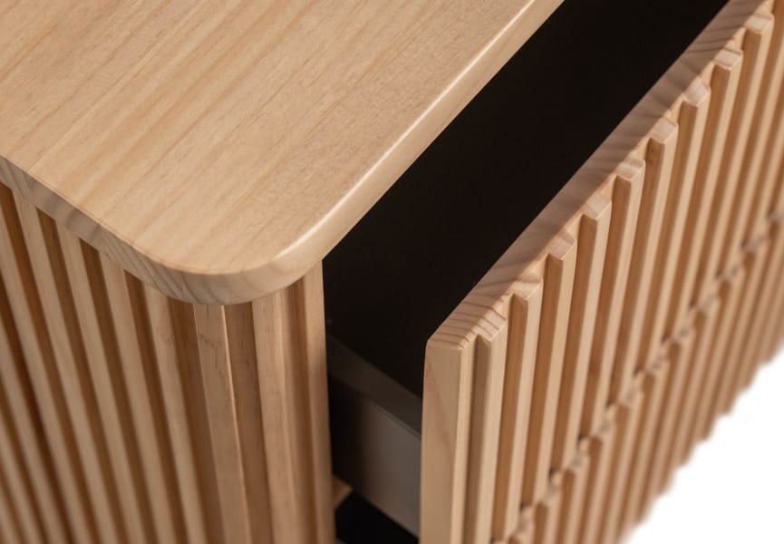 Meubles de salle de bains avec comptoir en bois massif Baviera Bruntec détail 6