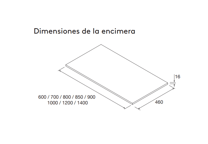 Meubles de salle de bains avec plan de toilette en bois Noja Salgar croquis 19