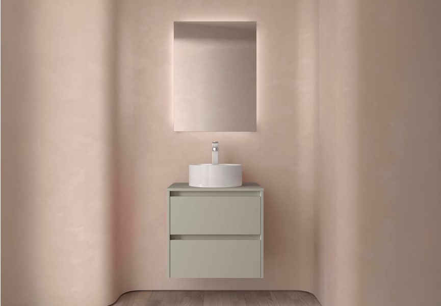 Meubles de salle de bains avec plan de toilette en bois Noja Salgar principal 9