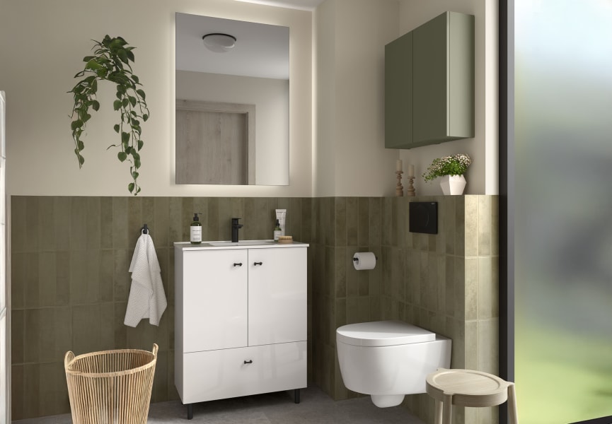 Ensemble de meubles de salle de bains fond réduit 35 cm Inara Salgar principal 3