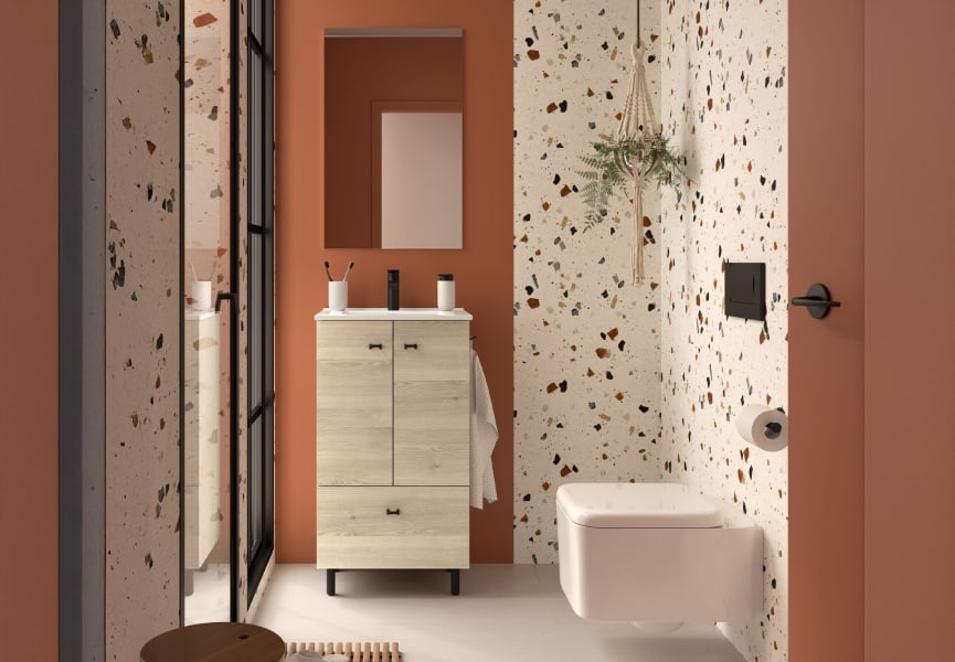 Ensemble de meubles de salle de bains fond réduit 35 cm Inara Salgar principal 1