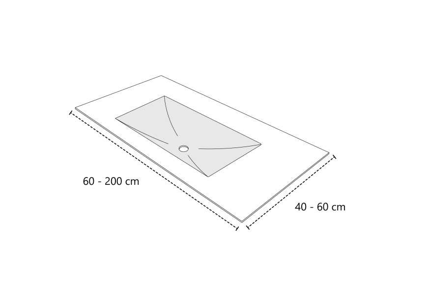 Vasque à encastrer Italia Bruntec croquis 3